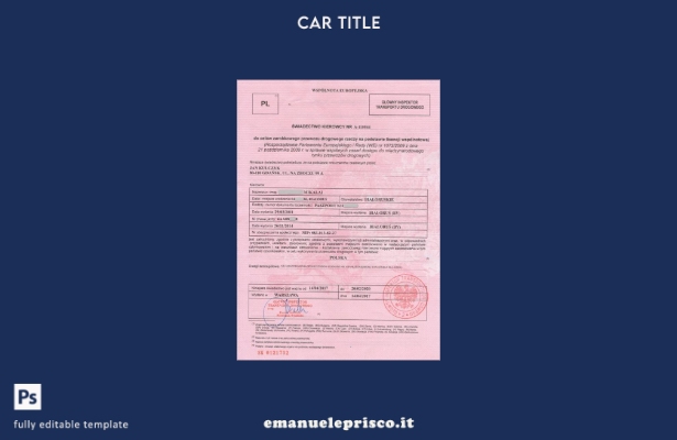 modello di certificato di guida per conducenti polacchi in stile verificato